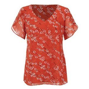 cabi Blouse -- Split Sleeve -- Flowy -- Size M